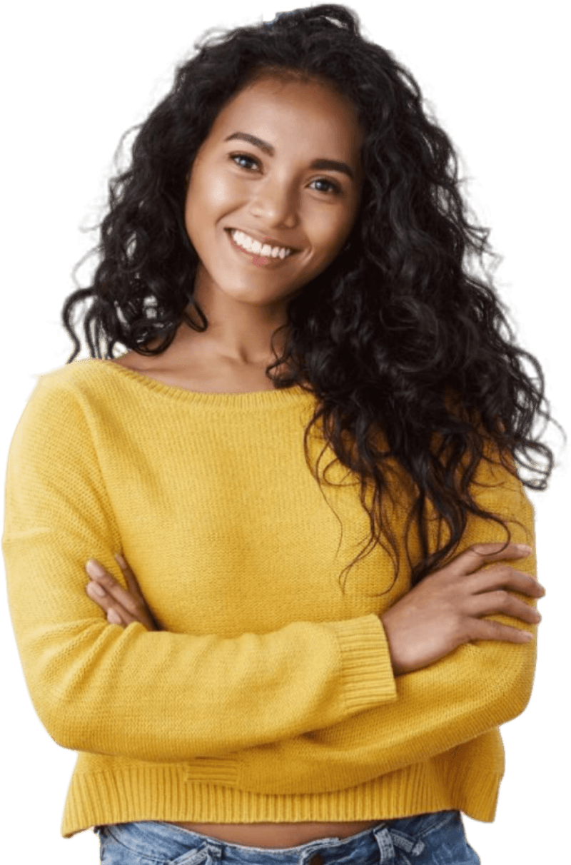 Young woman looking welcoming